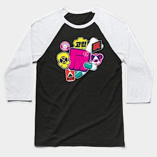 KUZU49 Sticker Bomb Baseball T-Shirt